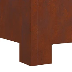 vidaXL Vuurkom Roestig 60 x 60 x 30 cm weervast staal