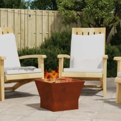 vidaXL Vuurkom Roestkleurig 40 x 40 x 35 cm weervast staal