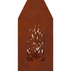 vidaXL Vuurkom Roestkleurig 50 x 50 x 100 cm weervast staal