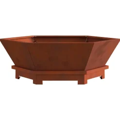 vidaXL Vuurkom Roestkleurig 75 x 75 x 28 cm