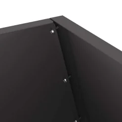 vidaXL Vuurkom Zwart 50 x 50 x 100 cm weervast staal