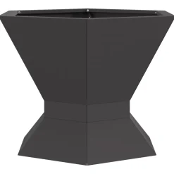 vidaXL Vuurkom Zwart 50 x 50 x 40 cm weervast staal