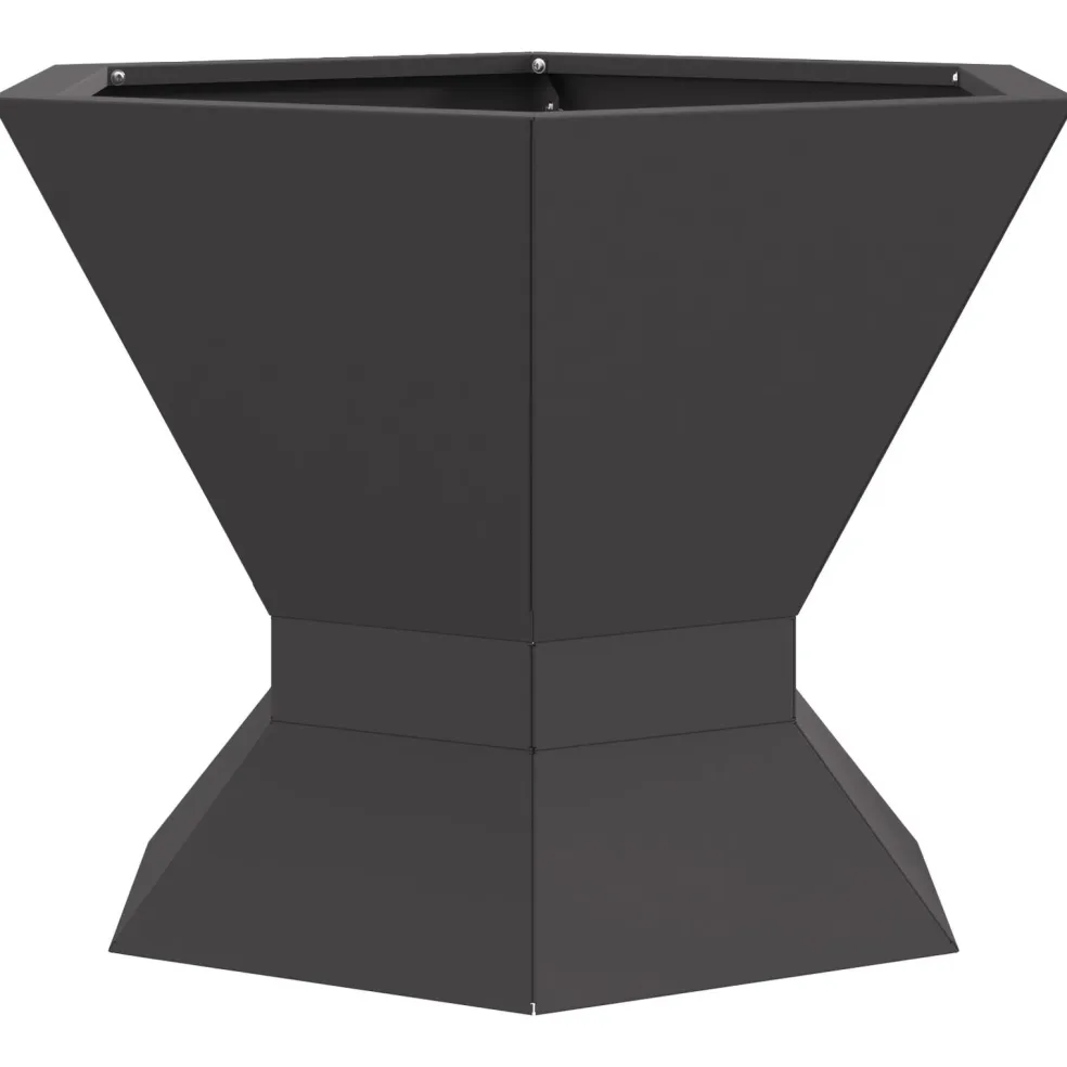 vidaXL Vuurkom Zwart 50 x 50 x 40 cm weervast staal