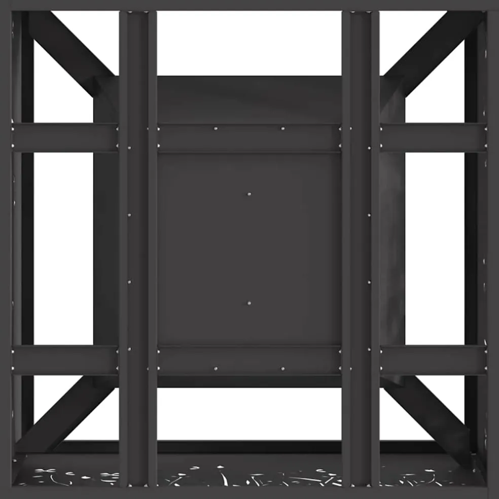 vidaXL Vuurkom Zwart 60 x 60 x 30 cm weervast staal