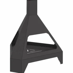 vidaXL Vuurkom Zwart 50 x 43 x 52 cm weervast staal