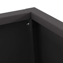 vidaXL Vuurkom Zwart 50 x 35 x 100 cm weervast staal