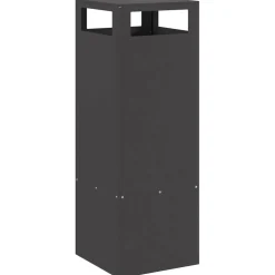 vidaXL Vuurkom Zwart 35 x 35 x 100 cm weervast staal