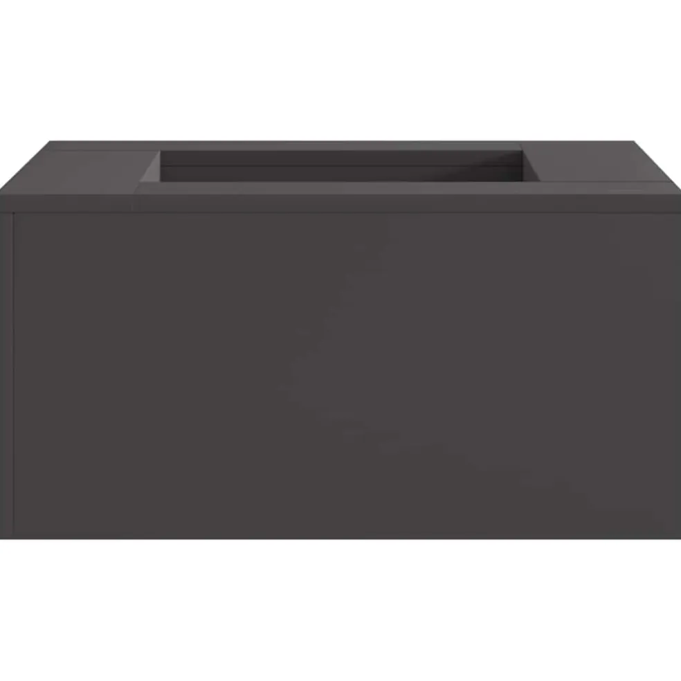 vidaXL Vuurkom Zwart 60 x 60 x 30 cm weervast staal