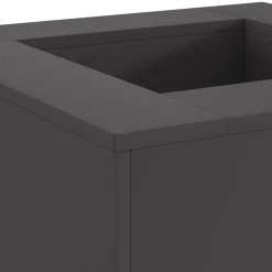 vidaXL Vuurkom Zwart 60 x 60 x 30 cm weervast staal