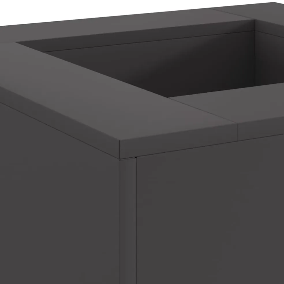 vidaXL Vuurkom Zwart 60 x 60 x 30 cm weervast staal