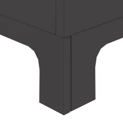 vidaXL Vuurkom Zwart 75 x 75 x 28 cm weervast staal
