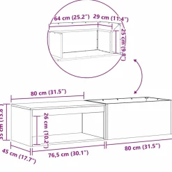 vidaXL Vuurkom Zwart 160 x 45 x 35 cm weervast staal