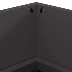 vidaXL Vuurkom Zwart 160 x 45 x 35 cm weervast staal