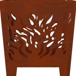 vidaXL Vuurkorf Bruin 40 x 40 x 40 cm weervast staal