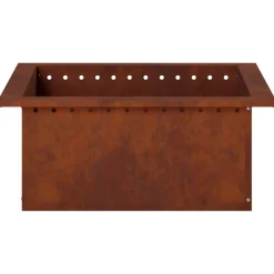vidaXL Vuurkorfring Roestkleurig 60 x 60 x 25 cm weervast staal