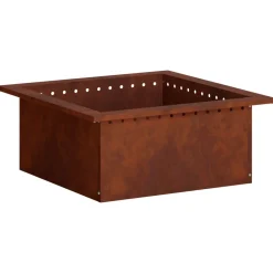 vidaXL Vuurkorfring Roestkleurig 60 x 60 x 25 cm weervast staal