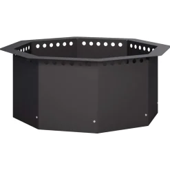 vidaXL Vuurkorfring Zwart 60 x 60 x 25 cm Staal
