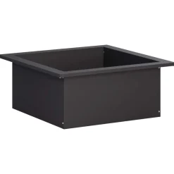 vidaXL Vuurkorfring Zwart 90 x 90 x 25 cm Staal