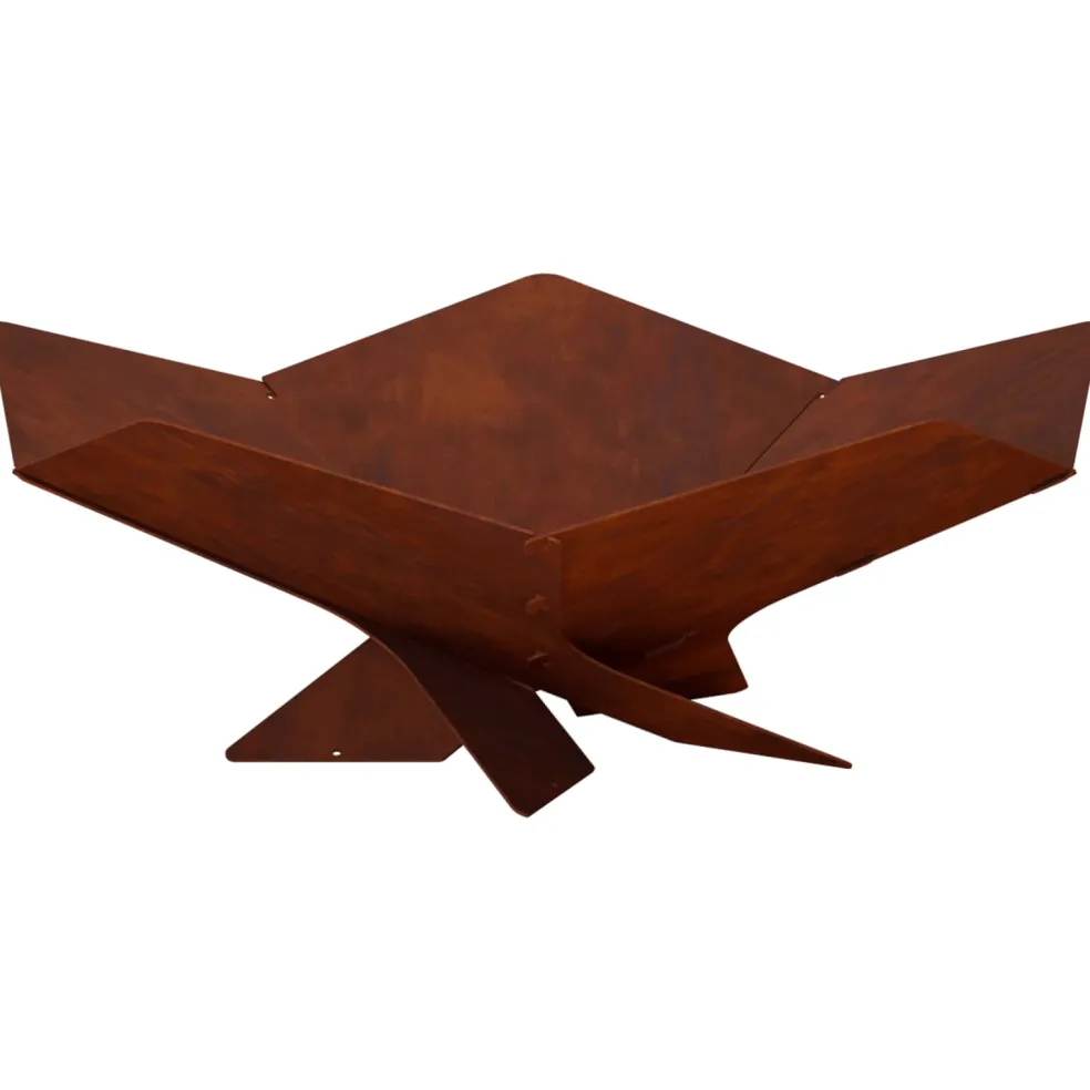 vidaXL Vuurkorf Roestkleurig 53 x 53 x 18,5 cm weervast staal