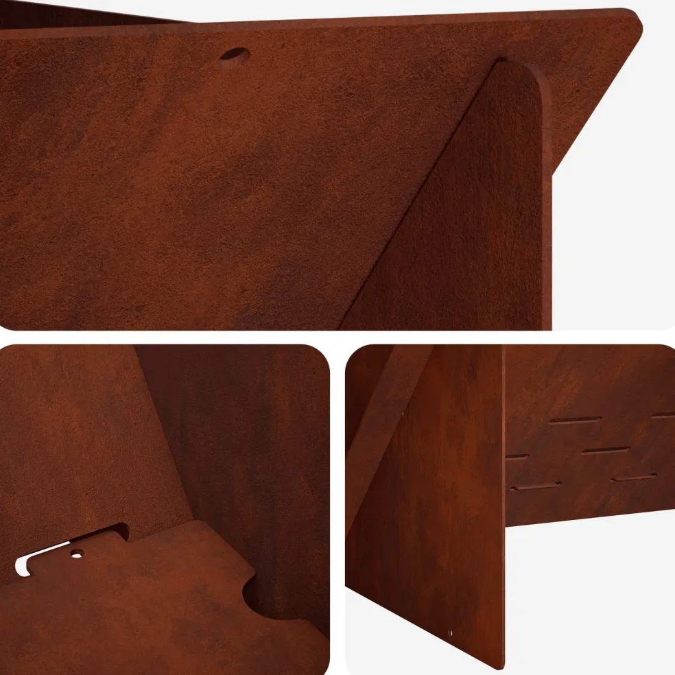 vidaXL Vuurkorf Roestkleurig 40 x 40 x 20 cm weervast staal