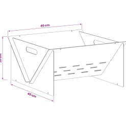 vidaXL Vuurkorf Roestkleurig 40 x 40 x 20 cm weervast staal