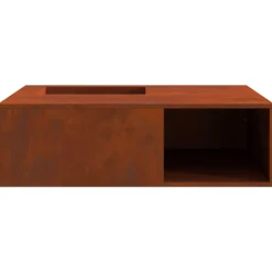 vidaXL Vuurkorf Roestkleurig 100 x 100 x 30 cm weervast staal