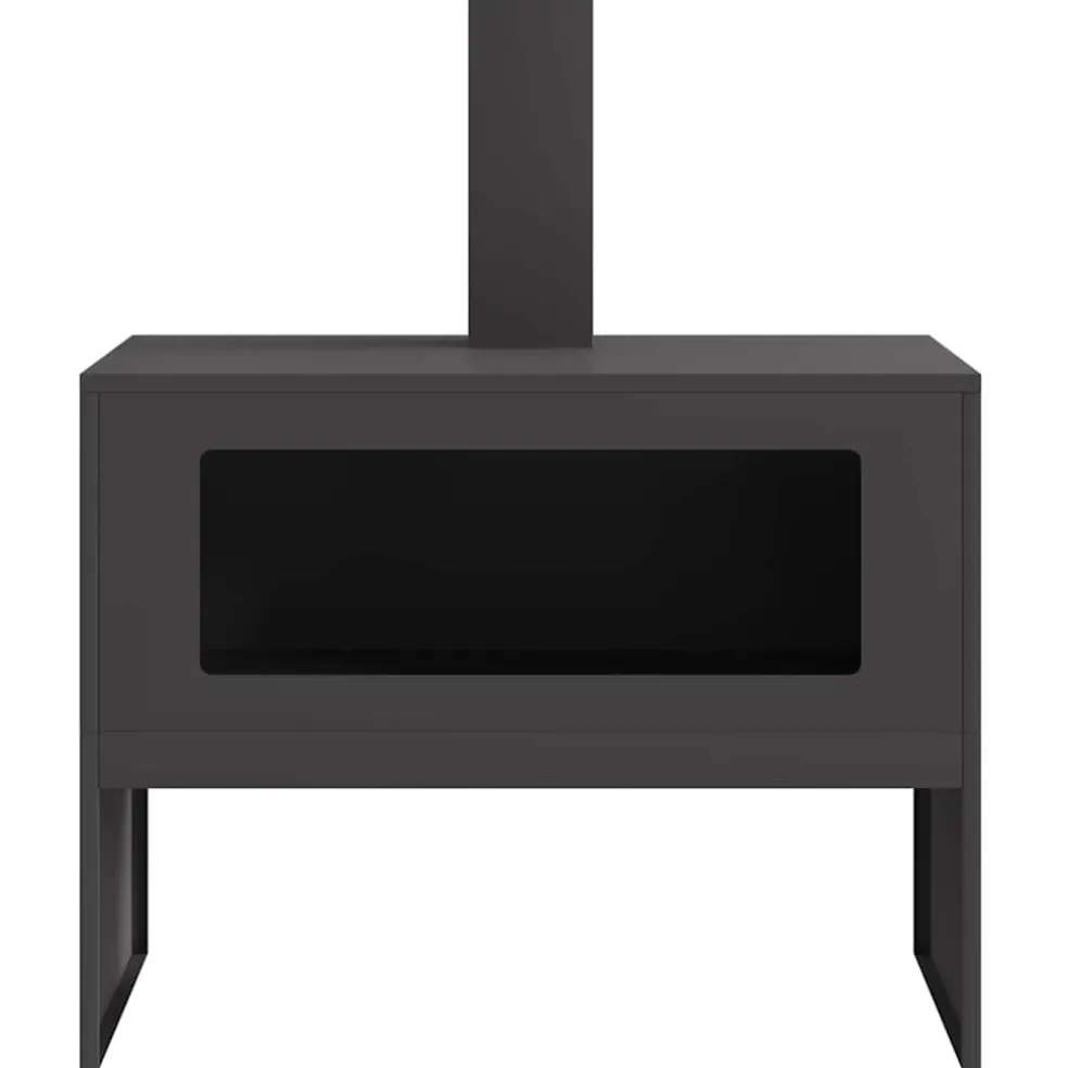 vidaXL Vuurkorf Zwart 80 x 50 x 96 cm Koudgewalst staal