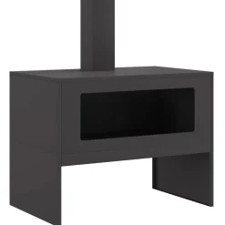 vidaXL Vuurkorf Zwart 80 x 50 x 96 cm Koudgewalst staal