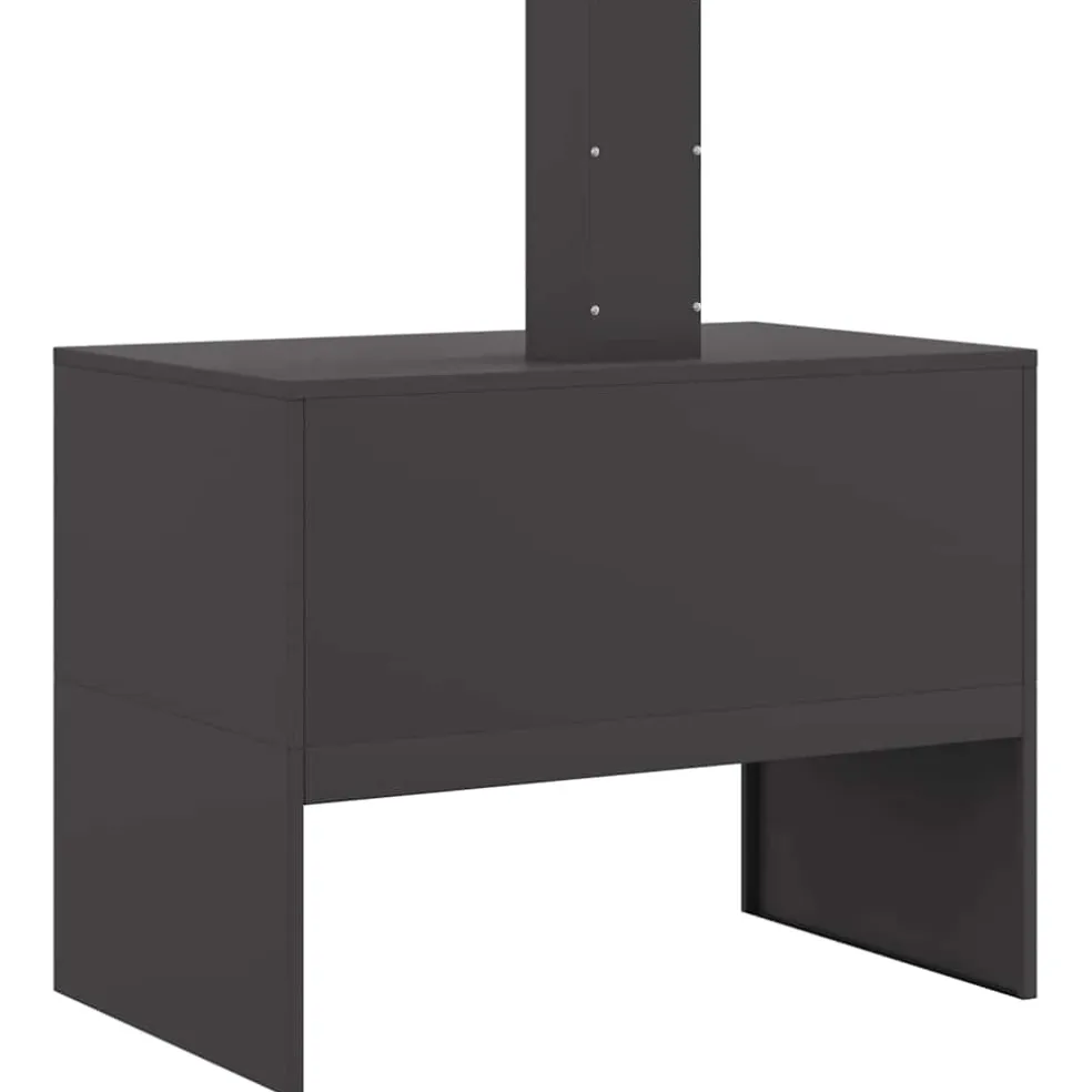 vidaXL Vuurkorf Zwart 80 x 50 x 96 cm Koudgewalst staal