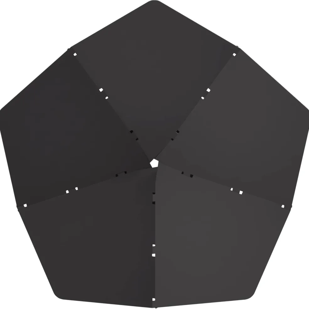vidaXL Vuurkorf Zwart 53 x 53 x 18,5 cm Staal