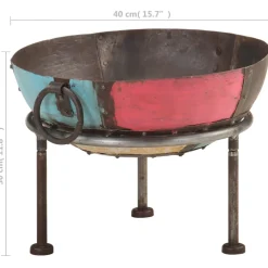vidaXL Vuurplaats Ø40 cm ijzer meerkleurig