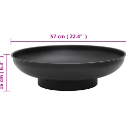 vidaXL Vuurplaats 57 cm staal