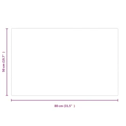 vidaXL Vuurplaats Glazen Plaat Doorzichtig 800 x 500 mm Glas