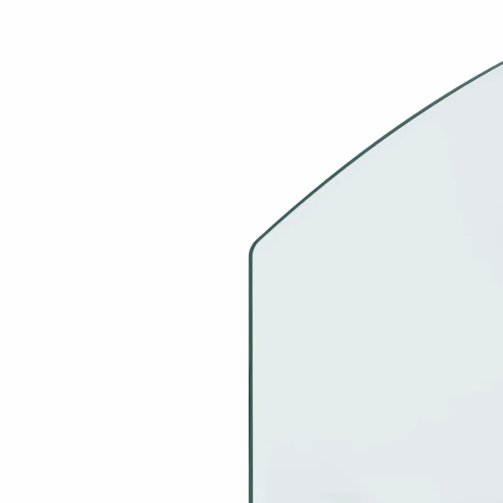 vidaXL Vuurplaats Glazen Plaat Doorzichtig 80 x 50 cm Glas