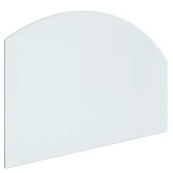 vidaXL Vuurplaats Glazen Plaat Doorzichtig 80 x 50 cm Glas