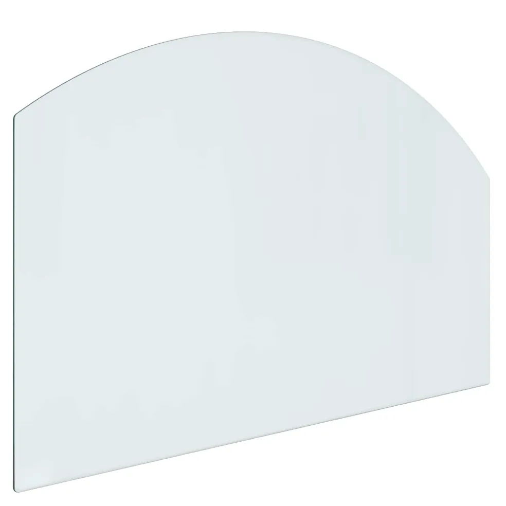 vidaXL Vuurplaats Glazen Plaat Doorzichtig 80 x 50 cm Glas