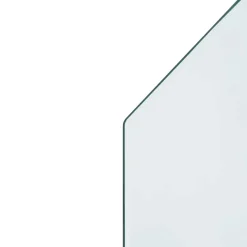 vidaXL Vuurplaats Glazen Plaat Transparant 80 x 50 cm Glas
