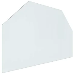 vidaXL Vuurplaats Glazen Plaat Transparant 80 x 50 cm Glas