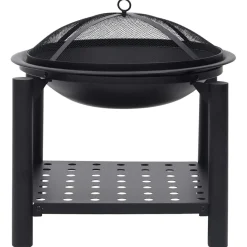 vidaXL Vuurplaats met pook 54x54x55 cm staal