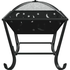 vidaXL Vuurplaats met pook XXL 50 cm staal