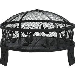 vidaXL Vuurplaats met pook XXL 50 cm staal