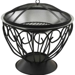 vidaXL Vuurschaal en barbecue 2-in-1 met pook 59x59x60 cm rvs