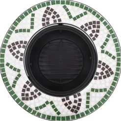vidaXL Vuurschaal mozaïek 68 cm keramiek groen