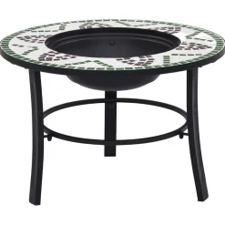 vidaXL Vuurschaal mozaïek 68 cm keramiek groen