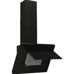 vidaXL Wandafzuigkap 60 cm roestvrij staal en gehard glas zwart