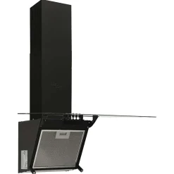 vidaXL Wandafzuigkap 60 cm staal en gehard glas zwart