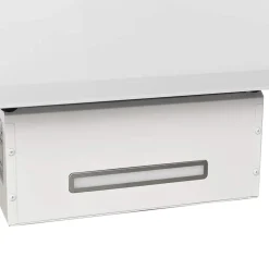 vidaXL Wandafzuigkap 60 cm staal en gehard glas wit
