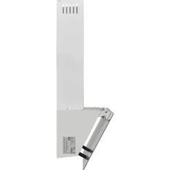 vidaXL Wandafzuigkap 60 cm staal en gehard glas wit