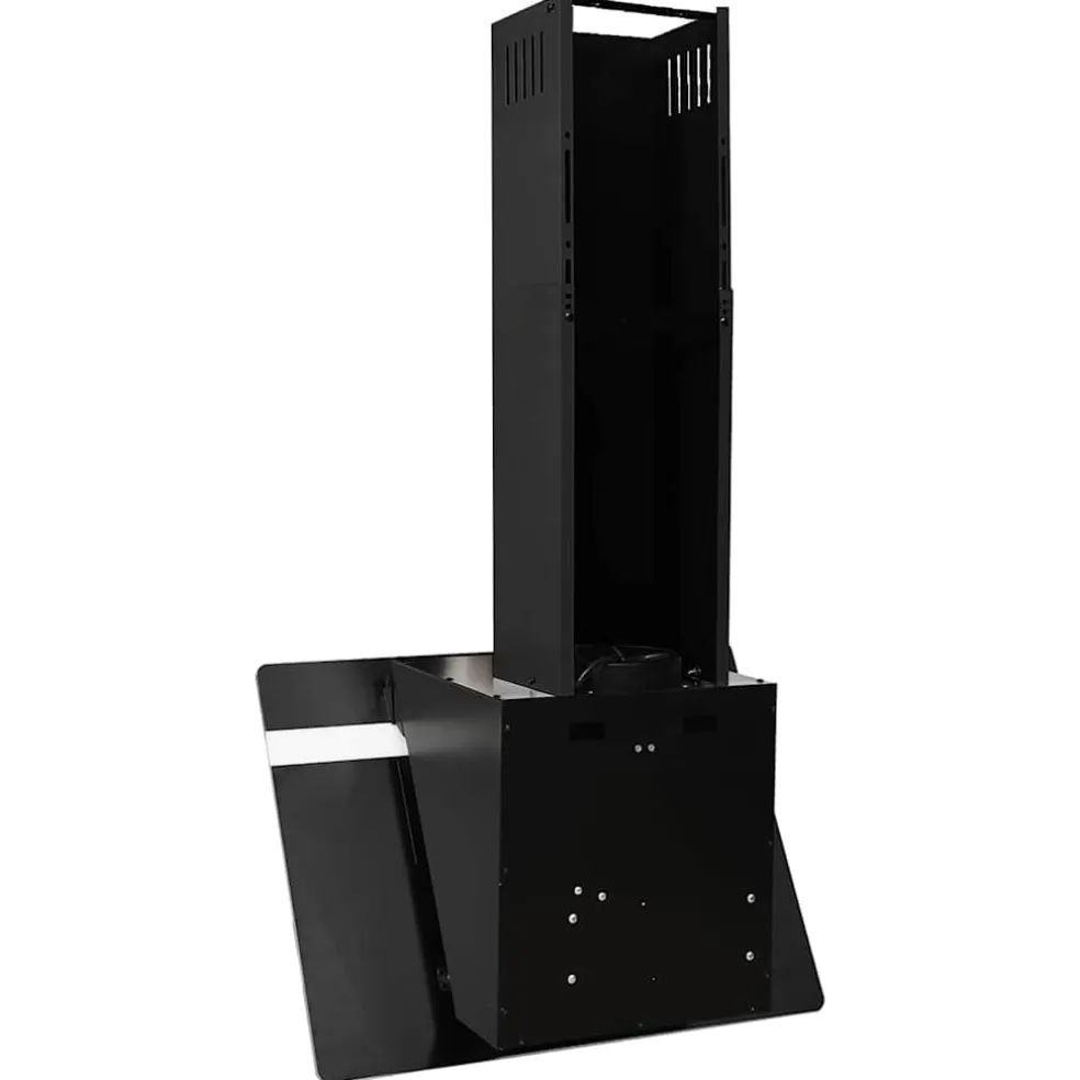 vidaXL Wandafzuigkap 60 cm staal en gehard glas zwart