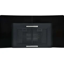vidaXL Wandafzuigkap 756 m³/u 90 cm roestvrij staal zwart